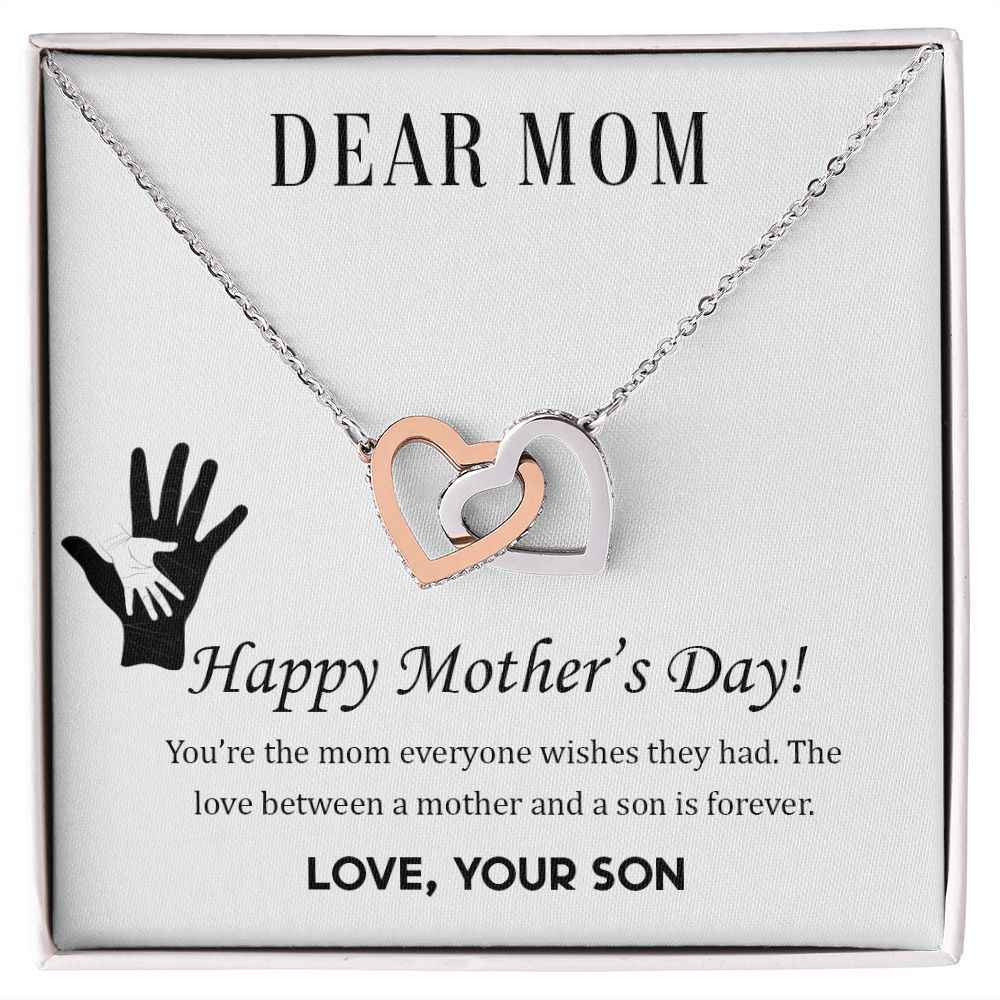 Dear Mom-  Happy Mother’s Day! You’re the mom Interlocking Hearts Necklace