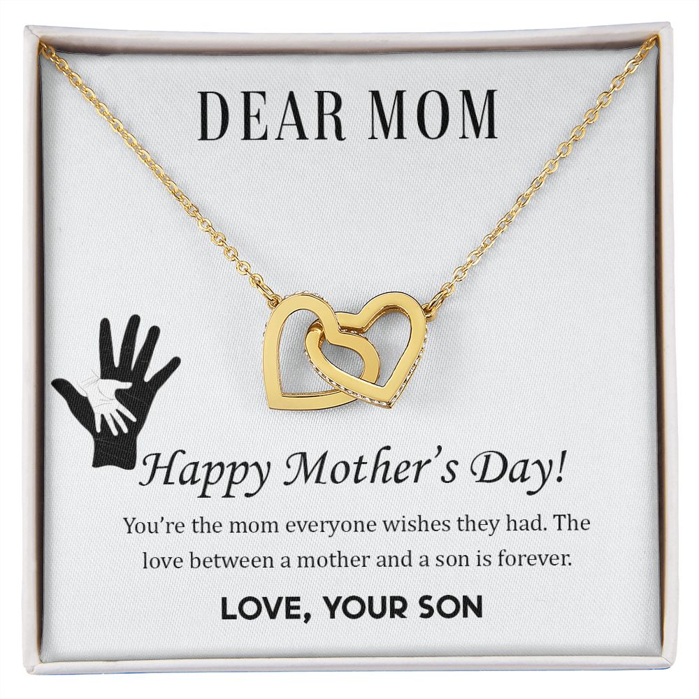 Dear Mom-  Happy Mother’s Day! You’re the mom Interlocking Hearts Necklace - StarShineBox -