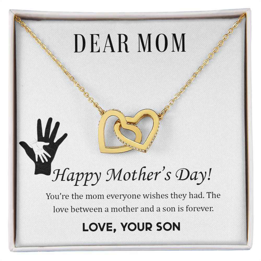 Dear Mom-  Happy Mother’s Day! You’re the mom Interlocking Hearts Necklace