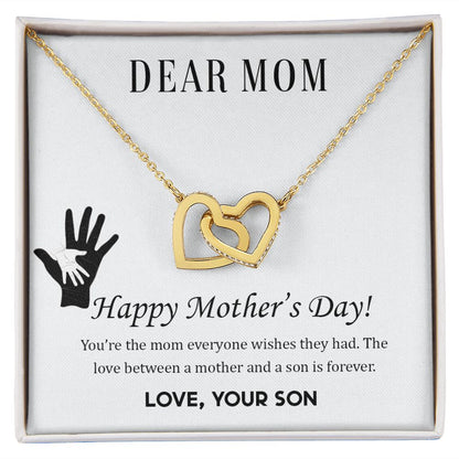 Dear Mom-  Happy Mother’s Day! You’re the mom Interlocking Hearts Necklace - StarShineBox -