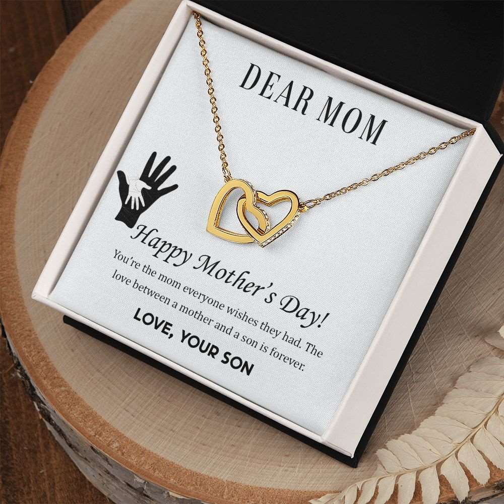 Dear Mom-  Happy Mother’s Day! You’re the mom Interlocking Hearts Necklace - StarShineBox -