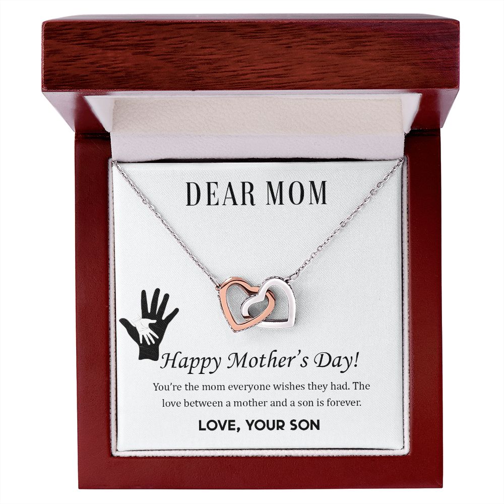Dear Mom-  Happy Mother’s Day! You’re the mom Interlocking Hearts Necklace - StarShineBox -