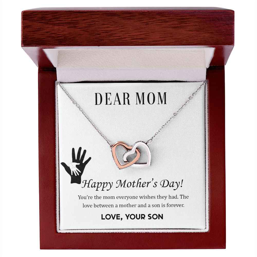 Dear Mom-  Happy Mother’s Day! You’re the mom Interlocking Hearts Necklace