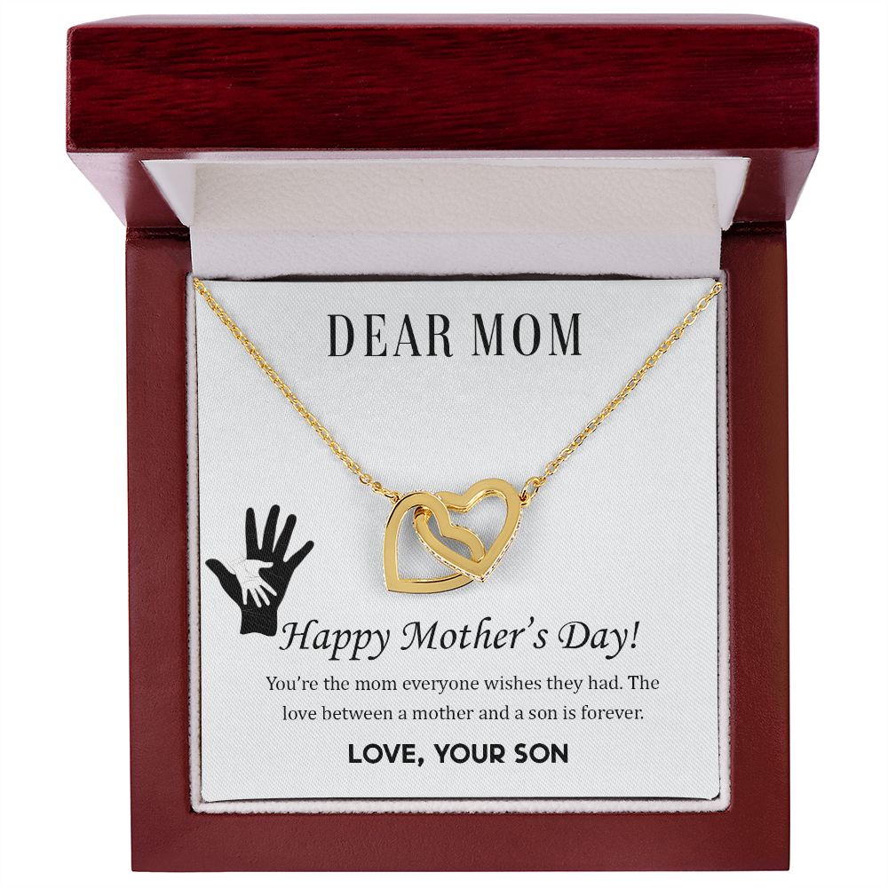 Dear Mom-  Happy Mother’s Day! You’re the mom Interlocking Hearts Necklace - StarShineBox -
