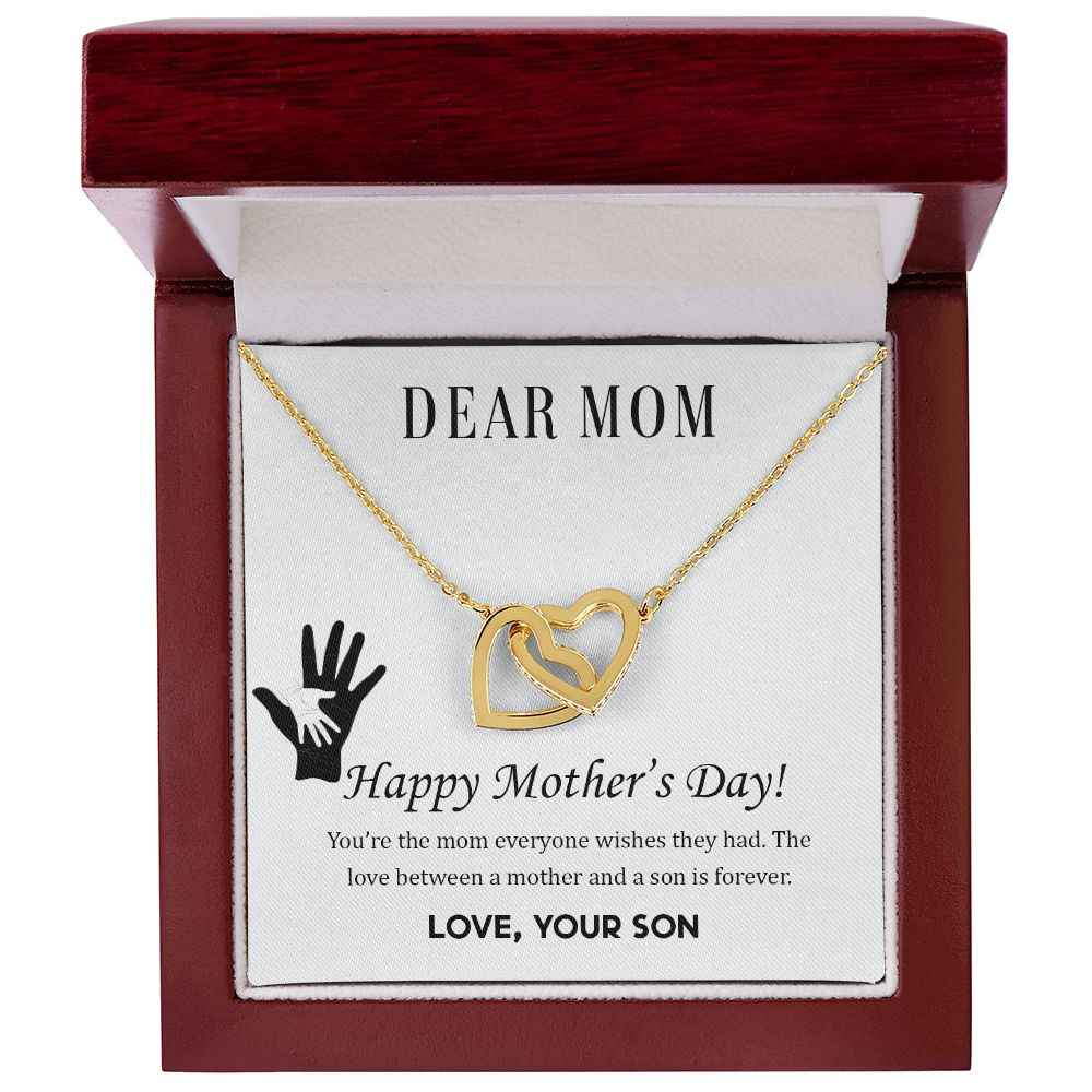 Dear Mom-  Happy Mother’s Day! You’re the mom Interlocking Hearts Necklace