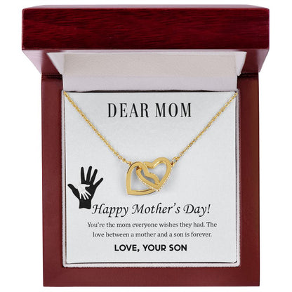 Dear Mom-  Happy Mother’s Day! You’re the mom Interlocking Hearts Necklace - StarShineBox -