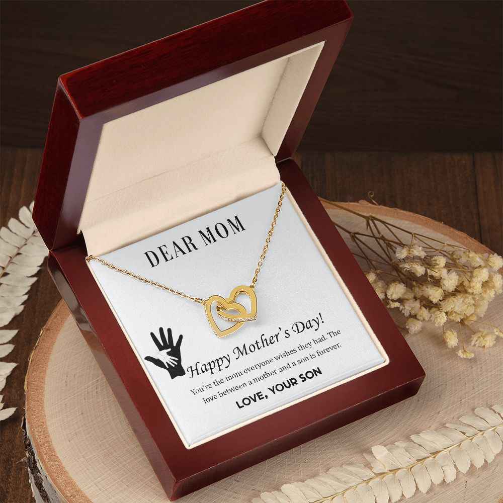 Dear Mom-  Happy Mother’s Day! You’re the mom Interlocking Hearts Necklace