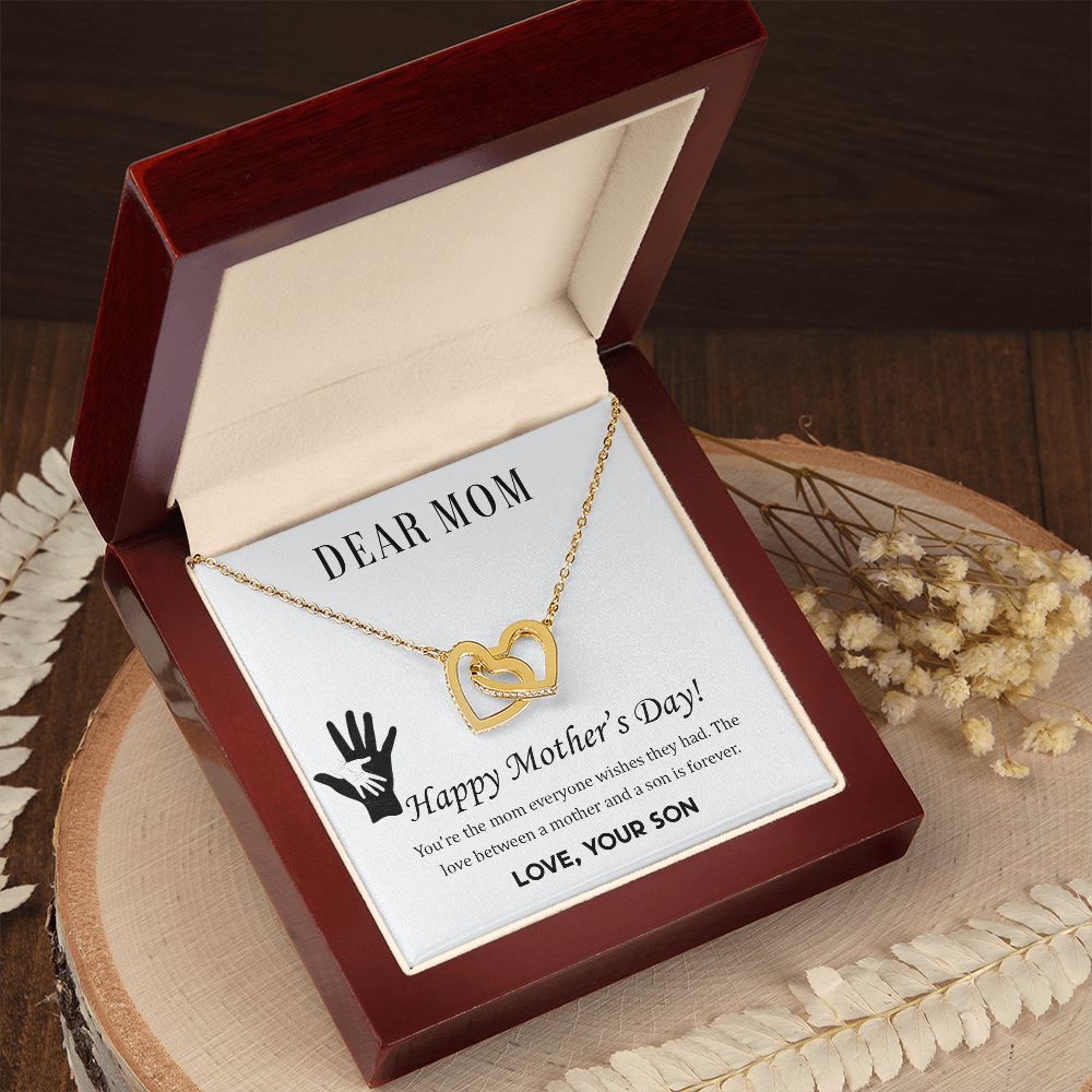 Dear Mom-  Happy Mother’s Day! You’re the mom Interlocking Hearts Necklace - StarShineBox -
