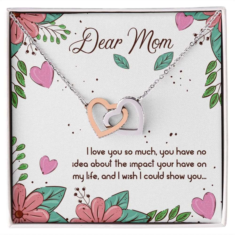 Dear Mom- I love you so much Interlocking Hearts Necklace - StarShineBox -