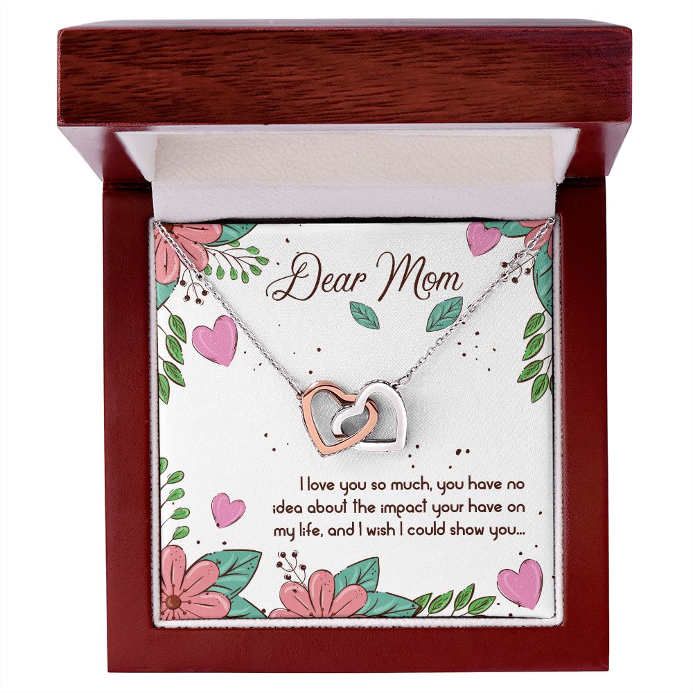Dear Mom- I love you so much Interlocking Hearts Necklace - StarShineBox -