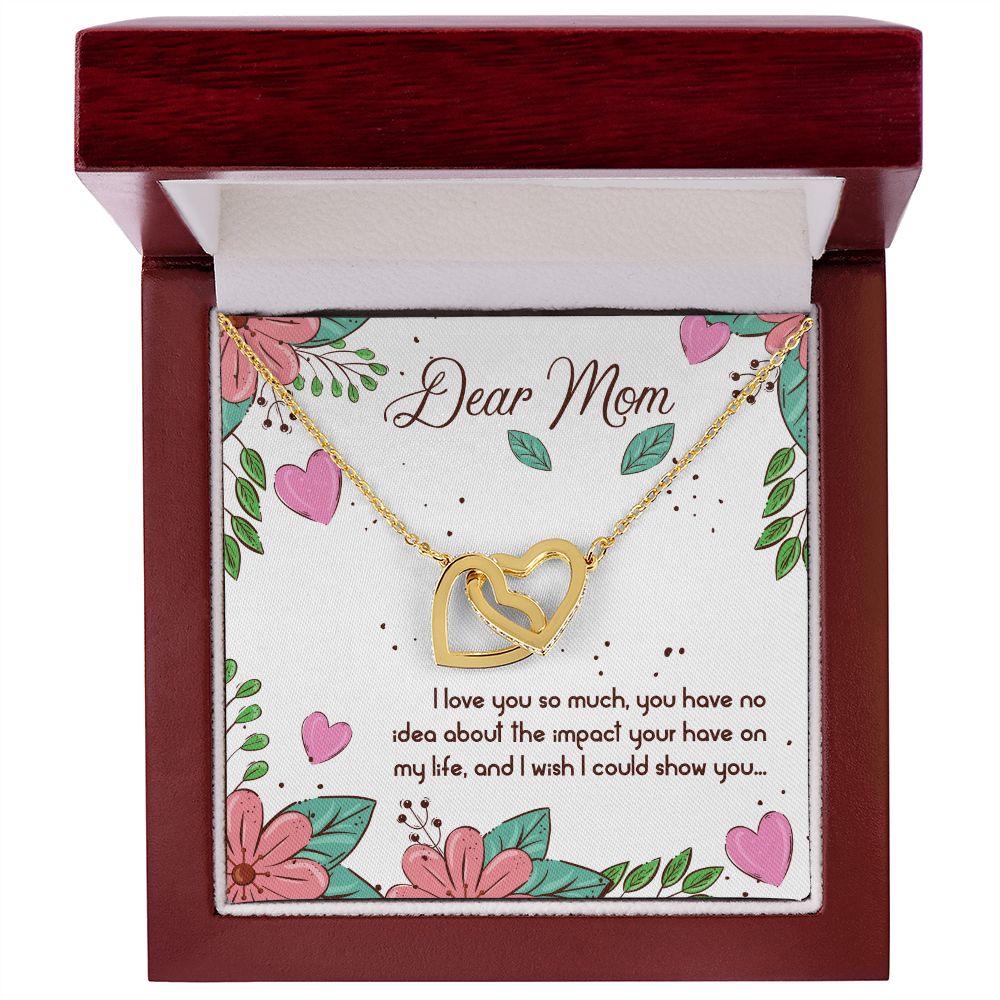 Dear Mom- I love you so much Interlocking Hearts Necklace - StarShineBox -