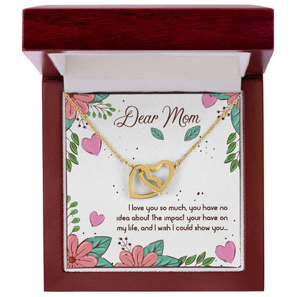 Dear Mom- I love you so much Interlocking Hearts Necklace - StarShineBox -
