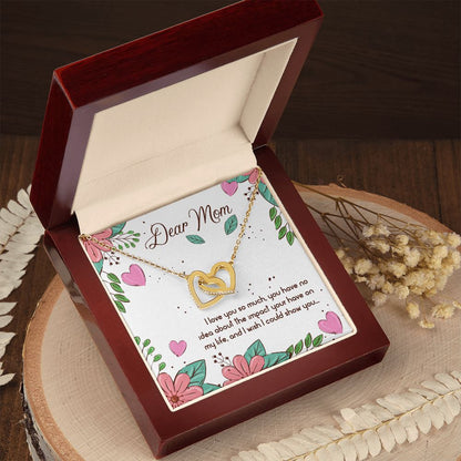 Dear Mom- I love you so much Interlocking Hearts Necklace - StarShineBox -