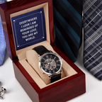 Everywhere I look Men's Openwork Watch With Mahogany Box - StarShineBox -
