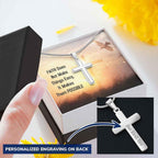Faith does not make things easy- Personalized Cross Necklace