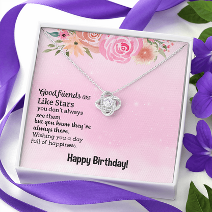 Good friend Birthday The Love Knot Necklace - Starshine Box 