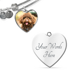I love you more than treats personalized  Luxury Heart Bangle - Starshine Box