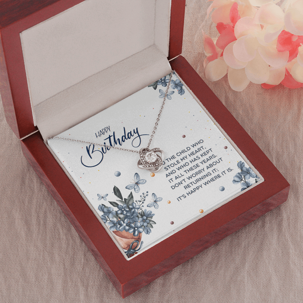 Happy birthday to child  The Love Knot Necklace - StarShineBox -