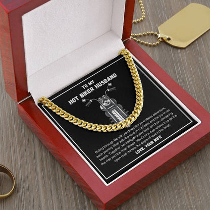 Hot Biker Husband - Riding through life with you feels like an endless adventure Cuban Link Chain - StarShineBox -