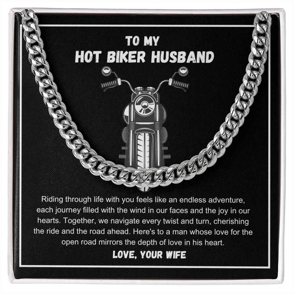 Hot Biker Husband - Riding through life with you feels like an endless adventure Cuban Link Chain
