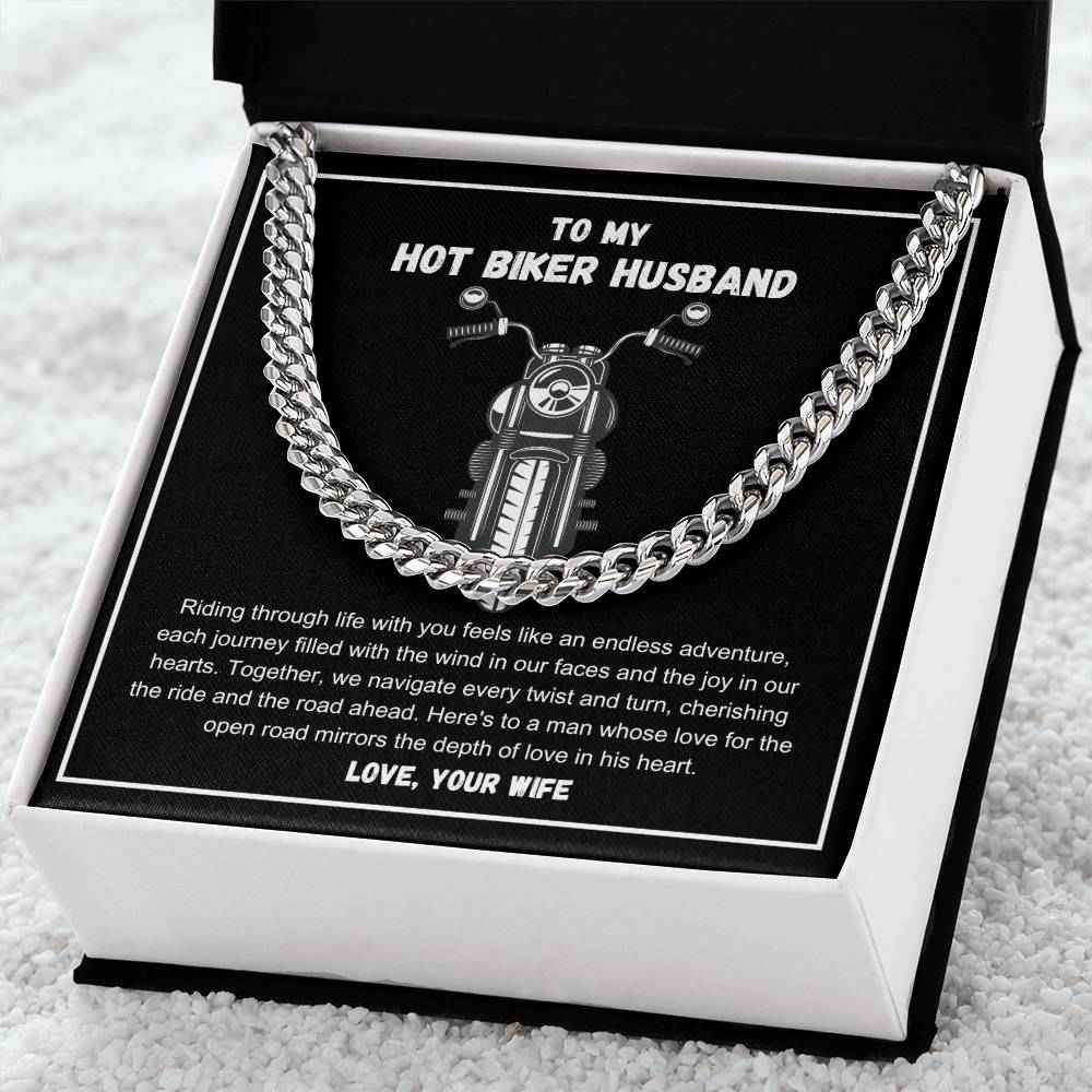 Hot Biker Husband - Riding through life with you feels like an endless adventure Cuban Link Chain