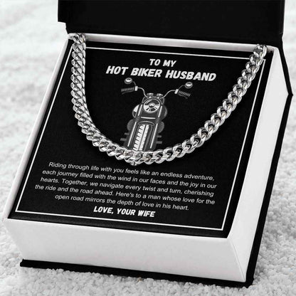 Hot Biker Husband - Riding through life with you feels like an endless adventure Cuban Link Chain