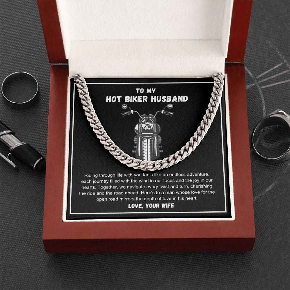 Hot Biker Husband - Riding through life with you feels like an endless adventure Cuban Link Chain