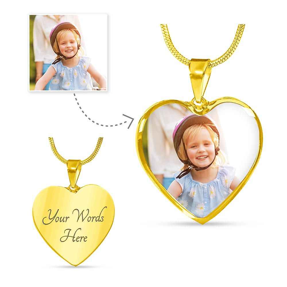 I will love you to the moon and back custom heart necklace