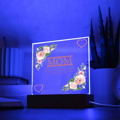 Mom thank you for your unwavering love - Square Acrylic Plaque