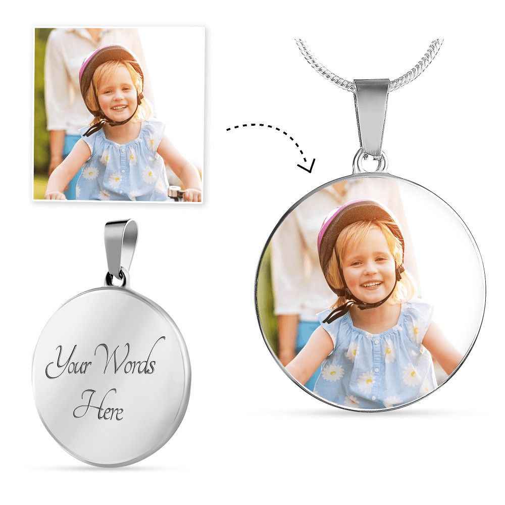 Personalized Circle Photo Necklace