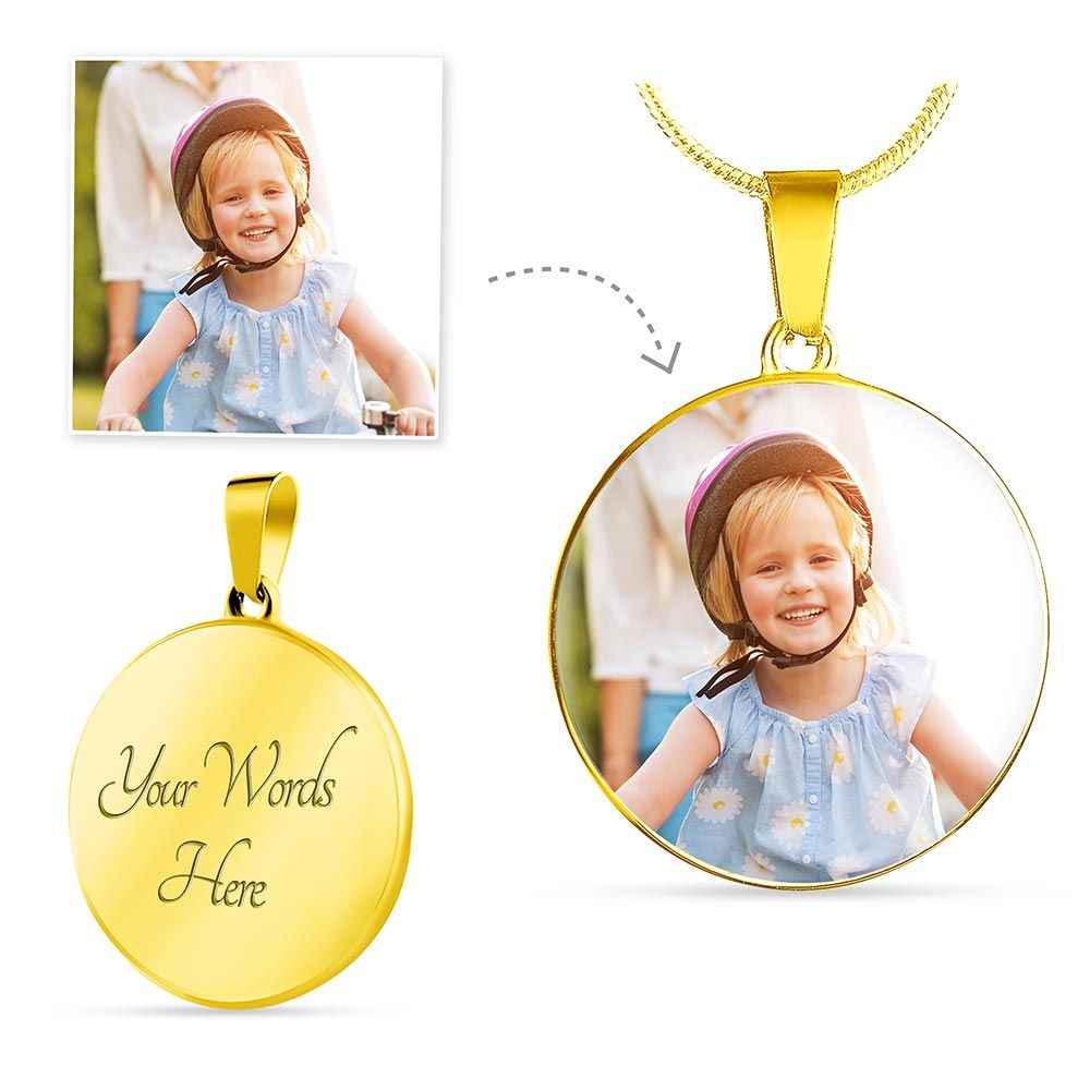Personalized Circle Photo Necklace