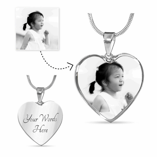 Personalized Heart Photo Necklace - Starshine Box 
