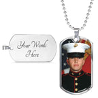 Personalized Military Dog Tag Photo Necklace