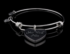 I love you more than treats personalized  Luxury Heart Bangle - Starshine Box