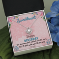 SweetHeart Happy Birthday boho chick The Love Knot Necklace - Starshine Box 