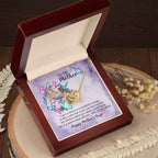 To Mom- she is superwomen Mothers day Interlocking Hearts Necklace