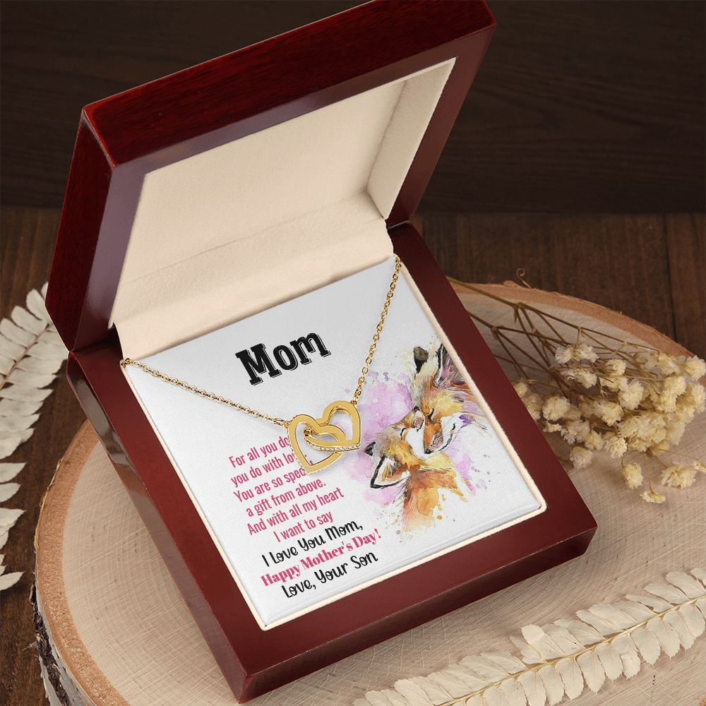 To Mom you are so special  Interlocking Hearts Necklace - StarShineBox -