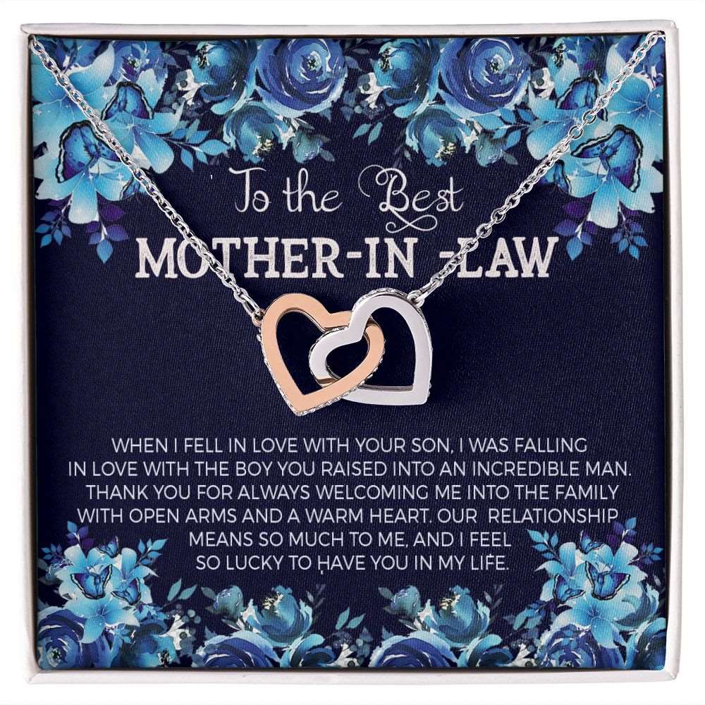 To Mother In Law- When I feel in love with your son Interlocking Hearts Necklace - StarShineBox -