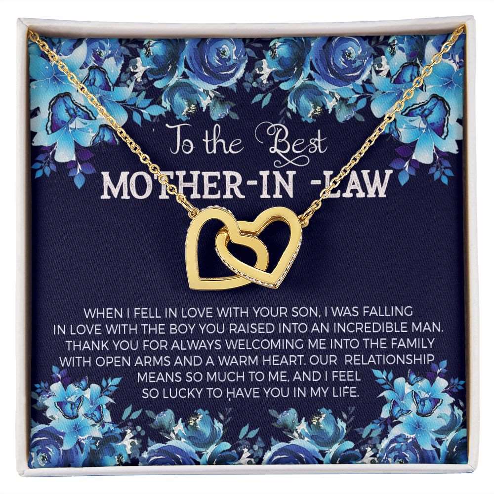 To Mother In Law- When I feel in love with your son Interlocking Hearts Necklace - StarShineBox -