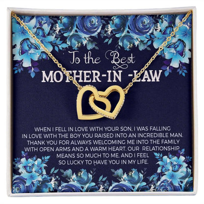 To Mother In Law- When I feel in love with your son Interlocking Hearts Necklace - StarShineBox -