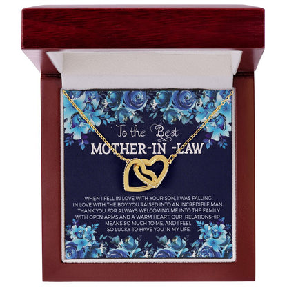 To Mother In Law- When I feel in love with your son Interlocking Hearts Necklace - StarShineBox -