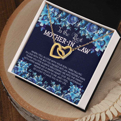 To Mother In Law- When I feel in love with your son Interlocking Hearts Necklace