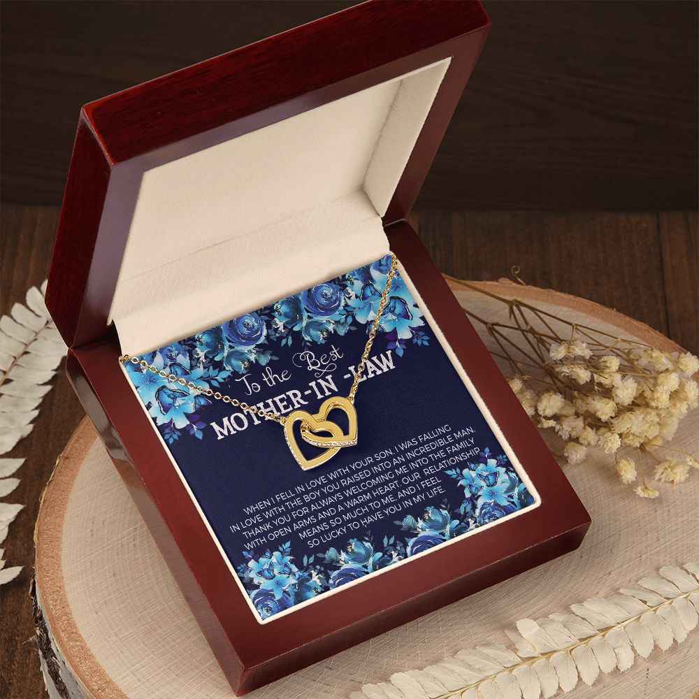 To Mother In Law- When I feel in love with your son Interlocking Hearts Necklace