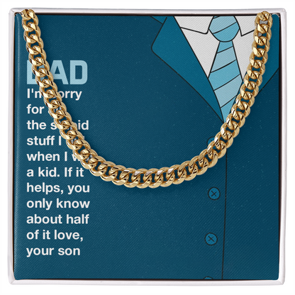 To MyDad- you only know about half of it love Cubin Link Chain - StarShineBox -
