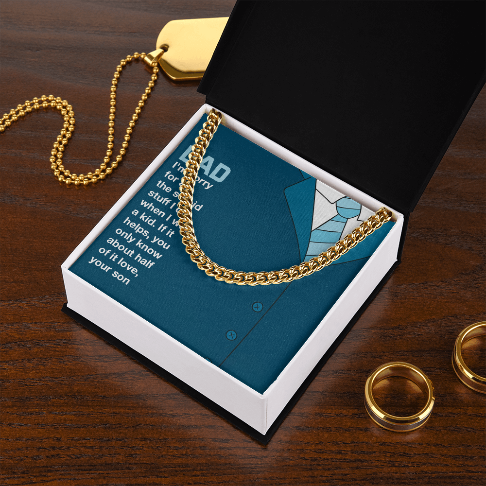 To MyDad- you only know about half of it love Cubin Link Chain - StarShineBox -