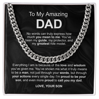 To My Amazing Dad - No words can truly express how much you mean to me love your son - Starshine Box 