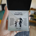 To My Beautiful Daughter I Want You To Believe Deep In Your Heart From Dad Love Knot Necklace