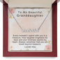 To My Beautiful Granddaughter Every moment I spend with you is a treasure Personalized Name Necklace