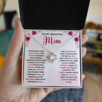 To My Beautiful Mom - From When I Was A Little Girl Love Knot Necklace