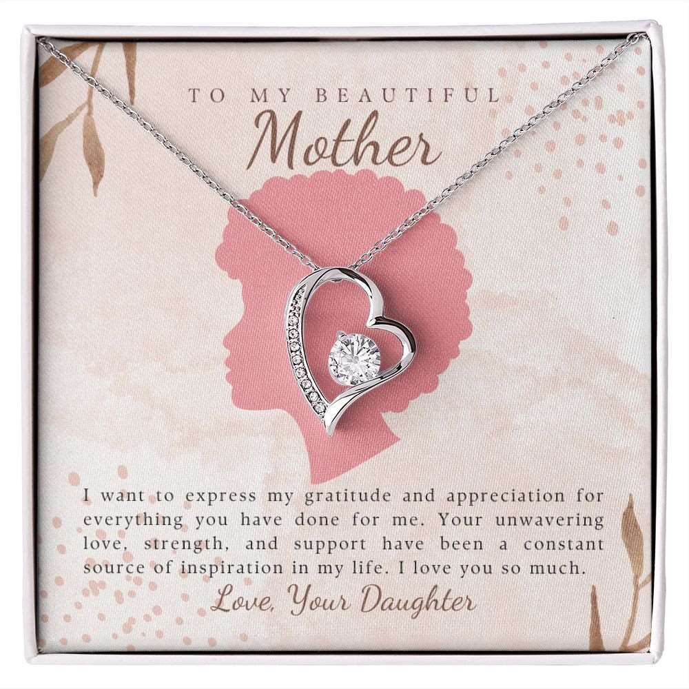 To My Beautiful Mother- I want to express my gratitude, Forever Love Necklace - StarShineBox -